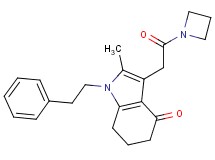 3-(2-azetidin-1-yl-2-oxoethyl)-2-methyl-1-(2-phenylethyl)-1,5,6,7-tetrahydro-4H-indol-4-one