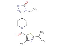 4-ethyl-5-{1-[(2-isopropyl-4-methyl-1,3-thiazol-5-yl)carbonyl]piperidin-4-yl}-2,4-dihydro-3H-1,2,4-triazol-3-one