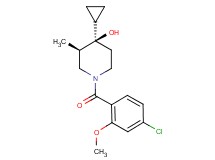 (3R*,4R*)-1-(4-chloro-2-methoxybenzoyl)-4-cyclopropyl-3-methyl-4-piperidinol