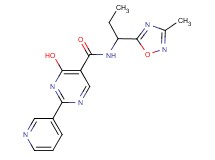 4-hydroxy-N-[1-(3-methyl-1,2,4-oxadiazol-5-yl)propyl]-2-pyridin-3-ylpyrimidine-5-carboxamide