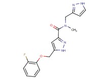 5-[(2-fluorophenoxy)methyl]-N-methyl-N-(1H-pyrazol-3-ylmethyl)-1H-pyrazole-3-carboxamide