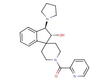 (2R*,3R*)-1'-(2-pyridinylcarbonyl)-3-(1-pyrrolidinyl)-2,3-dihydrospiro[indene-1,4'-piperidin]-2-ol