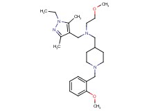 N-[(1-ethyl-3,5-dimethyl-1H-pyrazol-4-yl)methyl]-2-methoxy-N-{[1-(2-methoxybenzyl)-4-piperidinyl]methyl}ethanamine