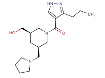 [(3R*,5R*)-1-[(3-propyl-1H-pyrazol-4-yl)carbonyl]-5-(pyrrolidin-1-ylmethyl)piperidin-3-yl]methanol