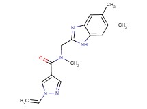 N-[(5,6-dimethyl-1H-benzimidazol-2-yl)methyl]-N-methyl-1-vinyl-1H-pyrazole-4-carboxamide