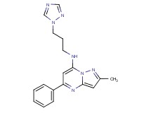 2-methyl-5-phenyl-N-[3-(1H-1,2,4-triazol-1-yl)propyl]pyrazolo[1,5-a]pyrimidin-7-amine