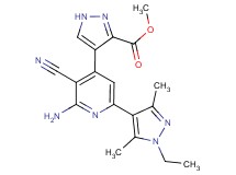 methyl 4-[2-amino-3-cyano-6-(1-ethyl-3,5-dimethyl-1H-pyrazol-4-yl)pyridin-4-yl]-1H-pyrazole-3-carboxylate