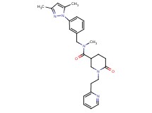 N-[3-(3,5-dimethyl-1H-pyrazol-1-yl)benzyl]-N-methyl-6-oxo-1-[2-(2-pyridinyl)ethyl]-3-piperidinecarboxamide