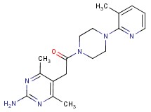 4,6-dimethyl-5-{2-[4-(3-methyl-2-pyridinyl)-1-piperazinyl]-2-oxoethyl}-2-pyrimidinamine