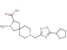 8-[(5-cyclopentyl-1,2,4-oxadiazol-3-yl)methyl]-2-methyl-2,8-diazaspiro[4.5]decane-3-carboxylic acid