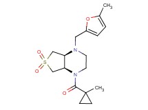(4aS*,7aR*)-1-[(1-methylcyclopropyl)carbonyl]-4-[(5-methyl-2-furyl)methyl]octahydrothieno[3,4-b]pyrazine 6,6-dioxide