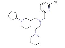 N-[(1-cyclopentyl-3-piperidinyl)methyl]-N-[(6-methyl-2-pyridinyl)methyl]-2-(1-piperidinyl)ethanamine