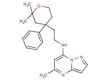 N-[2-(2,2-dimethyl-4-phenyltetrahydro-2H-pyran-4-yl)ethyl]-5-methylpyrazolo[1,5-a]pyrimidin-7-amine