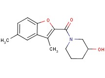 1-[(3,5-dimethyl-1-benzofuran-2-yl)carbonyl]-3-piperidinol