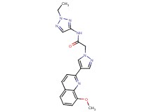 N-(2-ethyl-2H-1,2,3-triazol-4-yl)-2-[4-(8-methoxyquinolin-2-yl)-1H-pyrazol-1-yl]acetamide