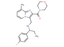 1-(4-fluorophenyl)-N-{[8-methyl-2-(4-morpholinylcarbonyl)imidazo[1,2-a]pyridin-3-yl]methyl}-1-propanamine