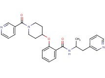 N-[1-methyl-2-(3-pyridinyl)ethyl]-2-{[1-(3-pyridinylcarbonyl)-4-piperidinyl]oxy}benzamide