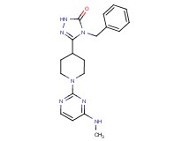 4-benzyl-5-{1-[4-(methylamino)-2-pyrimidinyl]-4-piperidinyl}-2,4-dihydro-3H-1,2,4-triazol-3-one