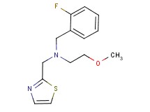 (2-fluorobenzyl)(2-methoxyethyl)(1,3-thiazol-2-ylmethyl)amine