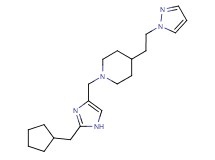 1-{[2-(cyclopentylmethyl)-1H-imidazol-4-yl]methyl}-4-[2-(1H-pyrazol-1-yl)ethyl]piperidine