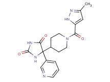 5-{1-[(3-methyl-1H-pyrazol-5-yl)carbonyl]piperidin-4-yl}-5-pyridin-3-ylimidazolidine-2,4-dione