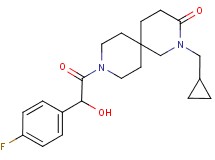 2-(cyclopropylmethyl)-9-[(4-fluorophenyl)(hydroxy)acetyl]-2,9-diazaspiro[5.5]undecan-3-one