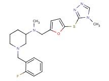1-(2-fluorobenzyl)-N-methyl-N-({5-[(4-methyl-4H-1,2,4-triazol-3-yl)thio]-2-furyl}methyl)-3-piperidinamine