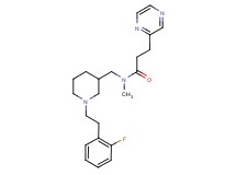 N-({1-[2-(2-fluorophenyl)ethyl]-3-piperidinyl}methyl)-N-methyl-3-(2-pyrazinyl)propanamide