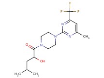 4-methyl-1-{4-[4-methyl-6-(trifluoromethyl)-2-pyrimidinyl]-1-piperazinyl}-1-oxo-2-pentanol