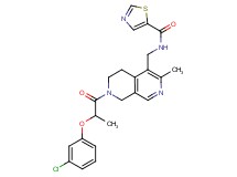 N-({7-[2-(3-chlorophenoxy)propanoyl]-3-methyl-5,6,7,8-tetrahydro-2,7-naphthyridin-4-yl}methyl)-1,3-thiazole-5-carboxamide