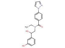 N-ethyl-N-[2-hydroxy-2-(3-hydroxyphenyl)ethyl]-4-(1H-pyrazol-1-yl)benzamide
