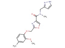 2-[(2-methoxy-4-methylphenoxy)methyl]-N-methyl-N-(1H-pyrazol-3-ylmethyl)-1,3-oxazole-4-carboxamide