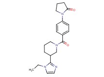 1-(4-{[3-(1-ethyl-1H-imidazol-2-yl)piperidin-1-yl]carbonyl}phenyl)pyrrolidin-2-one