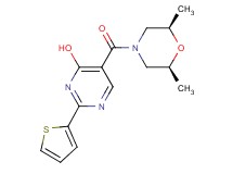 5-{[(2R*,6S*)-2,6-dimethylmorpholin-4-yl]carbonyl}-2-(2-thienyl)pyrimidin-4-ol