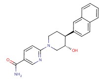 6-[(3S*,4S*)-3-hydroxy-4-(2-naphthyl)piperidin-1-yl]nicotinamide