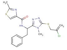 N-(1-{5-[(2-chloro-2-propen-1-yl)thio]-4-methyl-4H-1,2,4-triazol-3-yl}-2-phenylethyl)-2-methyl-1,3-thiazole-4-carboxamide