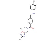 N-ethyl-N-[(3-methyl-1,2,4-oxadiazol-5-yl)methyl]-4-{[(4-methylphenyl)amino]methyl}benzamide