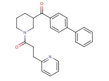 4-biphenylyl{1-[3-(2-pyridinyl)propanoyl]-3-piperidinyl}methanone