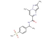 2,7-dimethyl-N-{1-[4-(methylsulfonyl)phenyl]ethyl}pyrazolo[1,5-a]pyrimidine-5-carboxamide