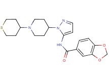 N-{1-[1-(tetrahydro-2H-thiopyran-4-yl)-4-piperidinyl]-1H-pyrazol-5-yl}-1,3-benzodioxole-5-carboxamide