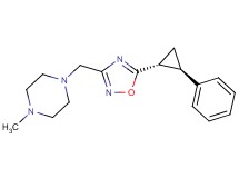 1-methyl-4-({5-[(1R*,2R*)-2-phenylcyclopropyl]-1,2,4-oxadiazol-3-yl}methyl)piperazine