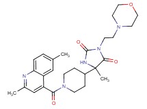 5-{1-[(2,6-dimethyl-4-quinolinyl)carbonyl]-4-piperidinyl}-5-methyl-3-[2-(4-morpholinyl)ethyl]-2,4-imidazolidinedione