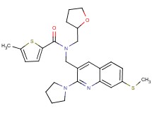 5-methyl-N-{[7-(methylthio)-2-(1-pyrrolidinyl)-3-quinolinyl]methyl}-N-(tetrahydro-2-furanylmethyl)-2-thiophenecarboxamide