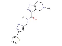 N,5-dimethyl-N-{[3-(2-thienyl)-1H-pyrazol-5-yl]methyl}-4,5,6,7-tetrahydro-1H-pyrazolo[4,3-c]pyridine-3-carboxamide