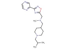 1-(1-isobutyl-4-piperidinyl)-N-methyl-N-{[3-(2-pyrazinyl)-1,2,4-oxadiazol-5-yl]methyl}methanamine