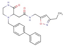 2-[1-(4-biphenylylmethyl)-3-oxo-2-piperazinyl]-N-[(3-ethyl-5-isoxazolyl)methyl]acetamide