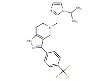 5-[(1-isopropyl-1H-imidazol-2-yl)methyl]-3-[4-(trifluoromethyl)phenyl]-4,5,6,7-tetrahydro-1H-pyrazolo[4,3-c]pyridine