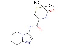 6,6-dimethyl-5-oxo-N-(5,6,7,8-tetrahydroimidazo[1,2-a]pyridin-3-yl)thiomorpholine-3-carboxamide