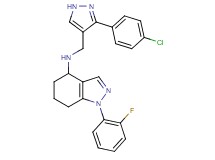 N-{[3-(4-chlorophenyl)-1H-pyrazol-4-yl]methyl}-1-(2-fluorophenyl)-4,5,6,7-tetrahydro-1H-indazol-4-amine
