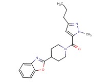 2-{1-[(1-methyl-3-propyl-1H-pyrazol-5-yl)carbonyl]piperidin-4-yl}-1,3-benzoxazole